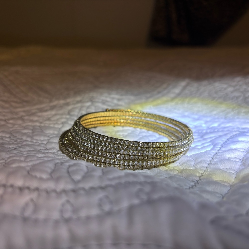 Elegant Silver Arm Band or Diamond Bracelet